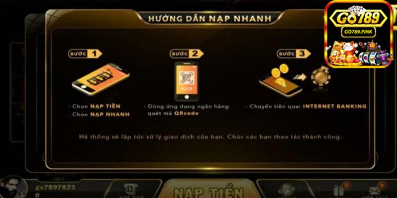 Sử Dụng Ví Điện Tử Thực Hiện Nạp Tiền Go789